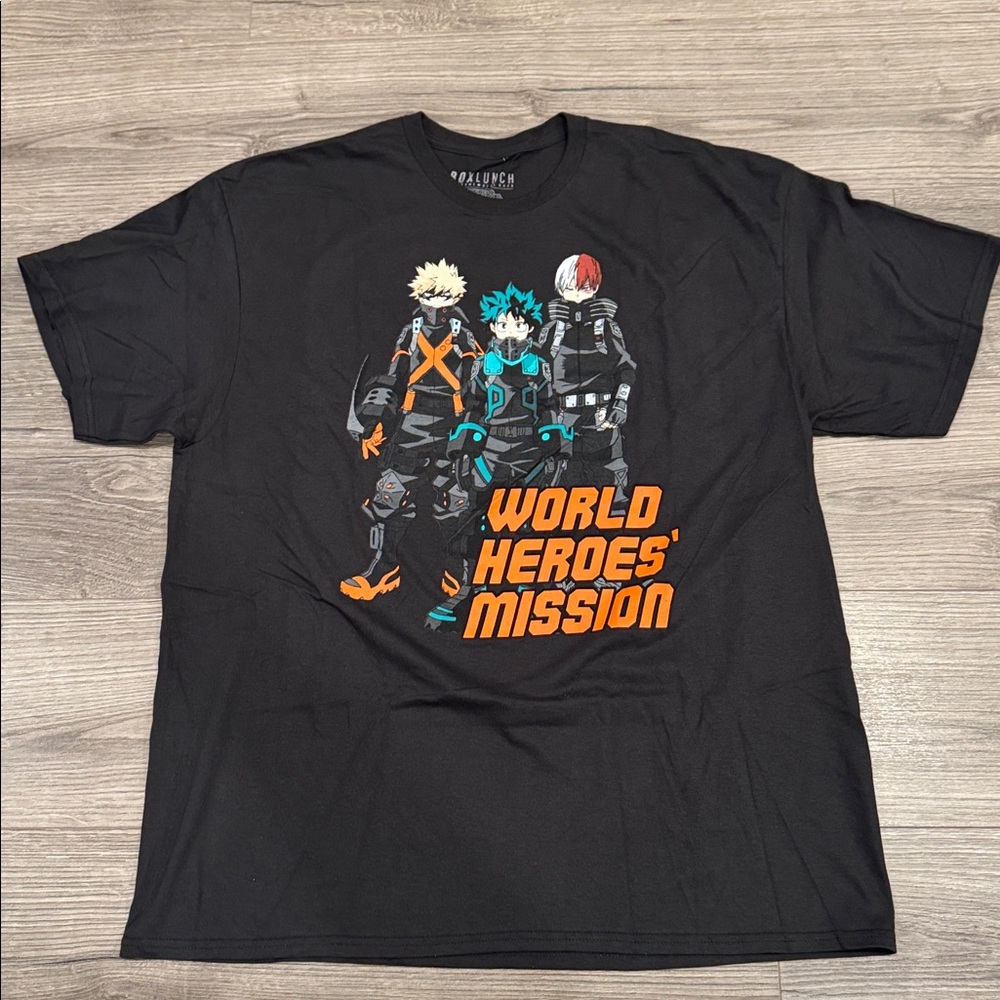 My Hero Academia World Hero’s Mission Tee Men’s Size Extra Large